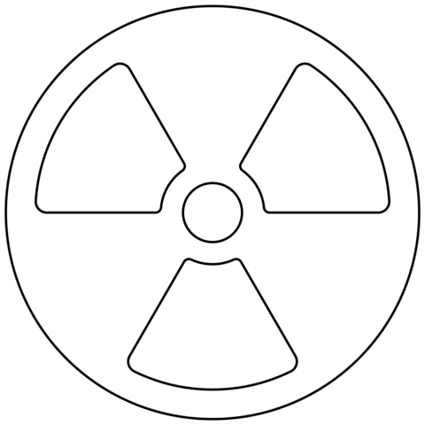 Radioactive Emoji Coloring Page